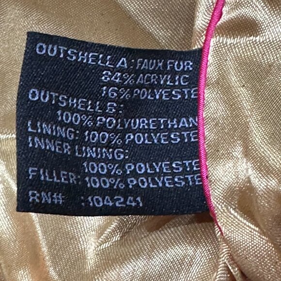 Baby Phat Vintage Y2K Faux Fur Brown Bomber Jacket Hood Coat Lined Pockets 2XL - Picture 9 of 13